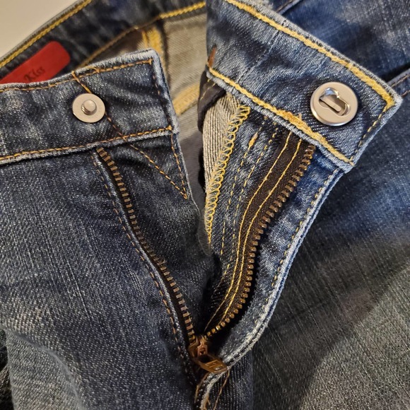 AG Adriano Goldschmied The Kiss Straight Leg Medium Stone Wash Jeans Women's 27R - Picture 7 of 9